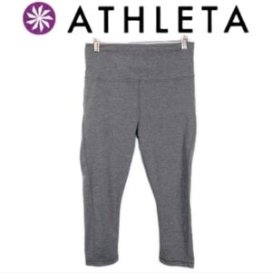 Athleta Ultimate Stash Pocket Capri Heathered Gray Women's size Small